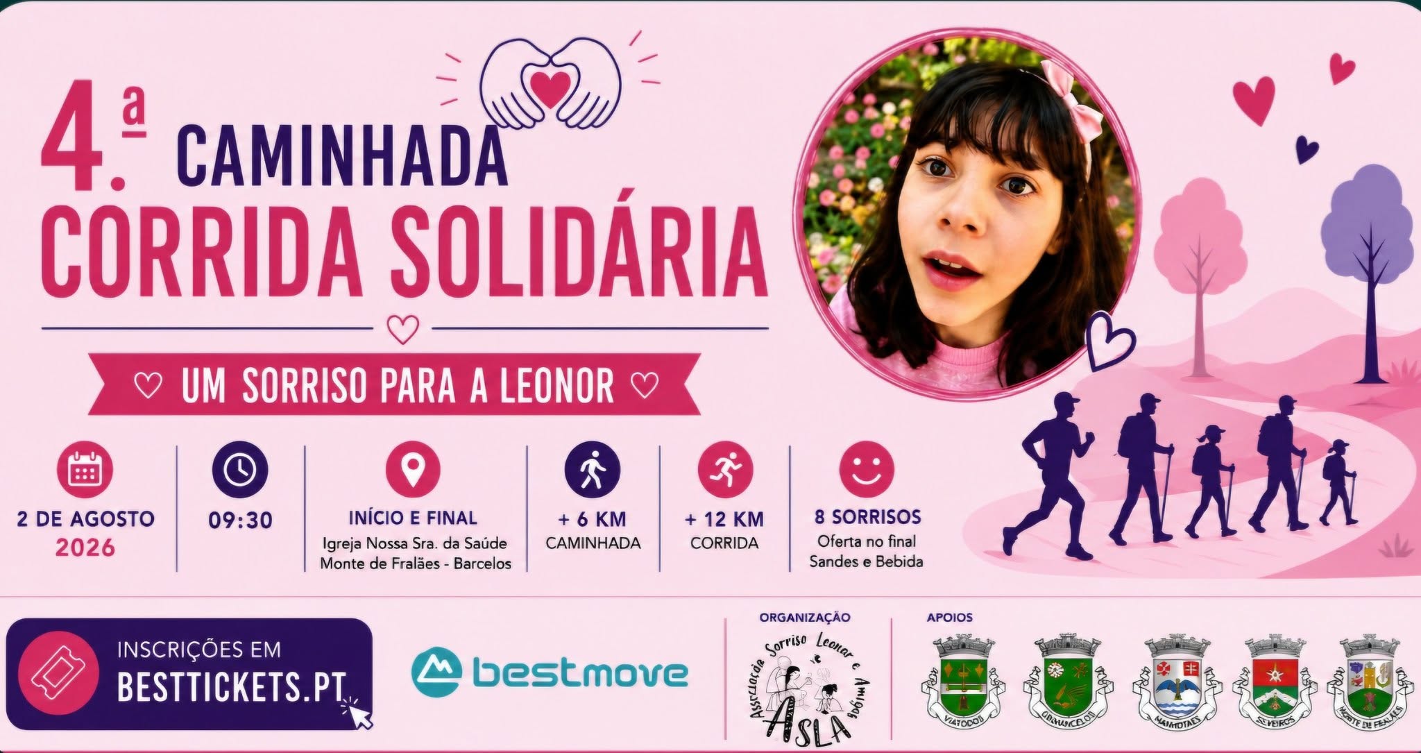 4ª Caminhada e Corrida Solidária — 2 de agosto de 2026