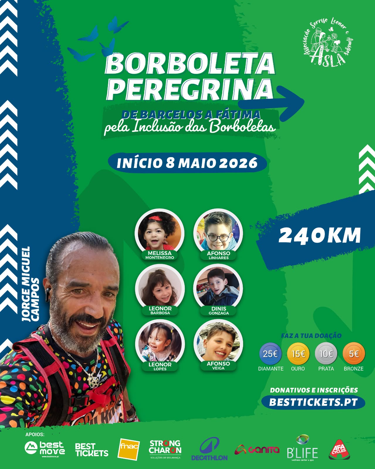 Borboletas Peregrinas — 240 km por 6 crianças da ASLA